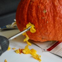 Drilling Holes In Your Pumpkins For Spooky Wood Snakes