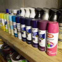 Paint Storage & Pegboards In Our Basement Workshop