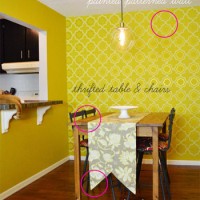 A Dining Room Makeover With Yellow Wallpaper