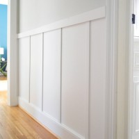 DIY Board And Batten Wainscoting Treatment In Hallway