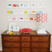 Hanging Small Wall Ledges For Flash Cards, Postcards, Or Books