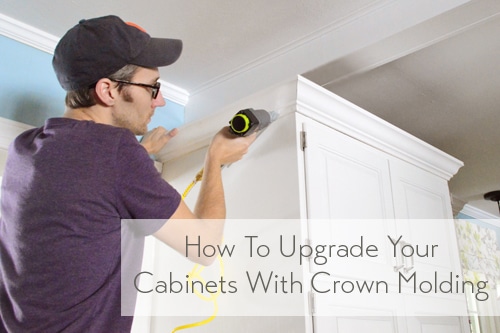 How To Add Crown Molding The Top Of, Adding Crown Molding To Kitchen Cabinets Before After