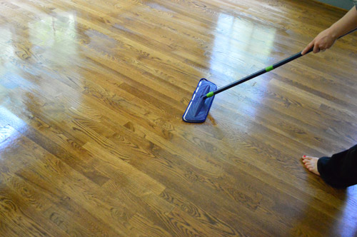 How to Remove Marks on Hardwood Floor from Rug Pad? : r/Flooring