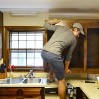 How To Take Down Kitchen Cabinets & Rehang One