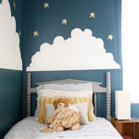 A Blue Boy’s Nursery With Clouds & Stars