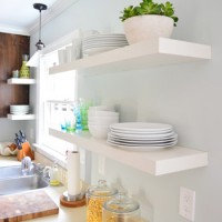 Hanging Ikea Floating Shelves In Our Kitchen