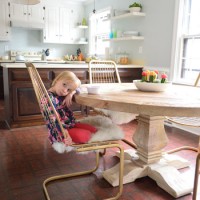 Vintage Gold Chairs In The Kitchen