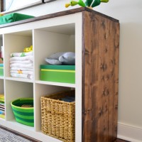 An Easy Ikea Hack: Bookcase To Wood-Wrapped Changing Table