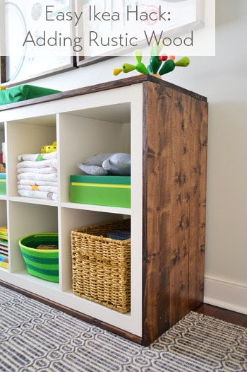 An Easy Ikea Hack Bookcase To Wood Wrapped Changing Table Young