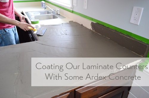 Turn laminate countertops into concrete