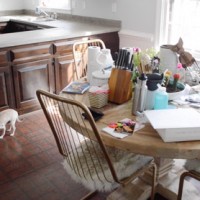 Screenshot Of Messy House Tour Video Kitchen Table Clutter