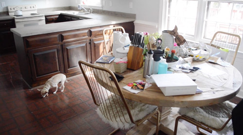 Screenshot Of Messy House Tour Video Kitchen Table Clutter