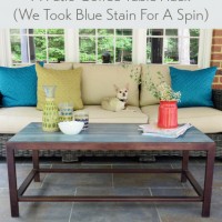 Hacking A Thrift Store Coffee Table With Blue Stain