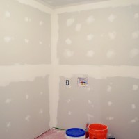 Drywall Mudded And Taped In Laundry Room