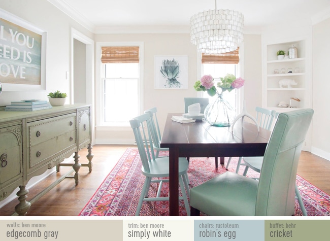 Our House Room By Young Love Dining Room Edgecomb Gray Cricket Robin S Egg