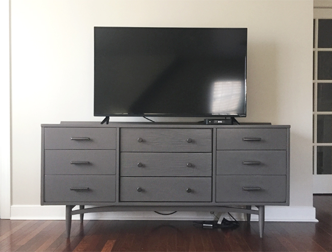 How-To-Hide-TV-Wires-TV-On-Dresser-Mess-Of-Cords