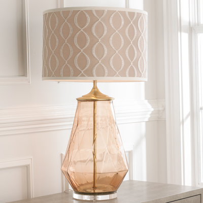 Diamond Glass Lamp Base for Shades of Light