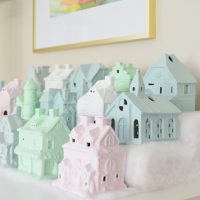 Making A Painted Christmas House Village