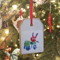 Making DIY Ornaments With Kid Art