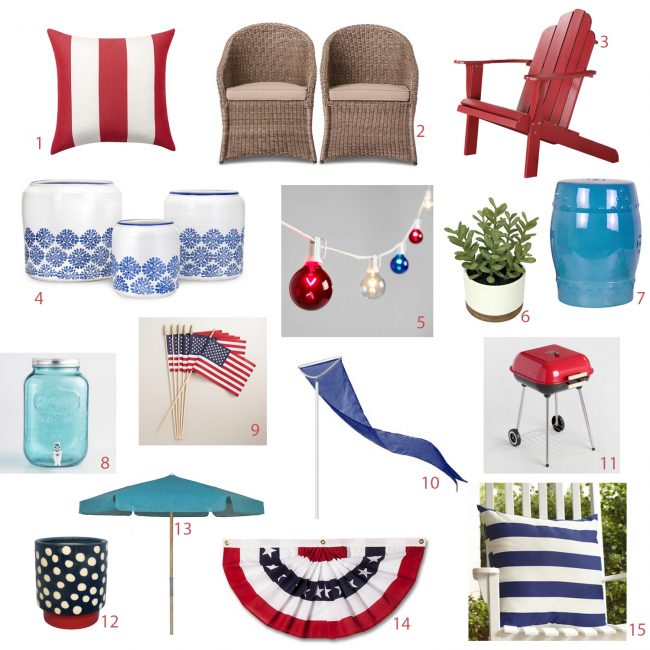 I Love A Patriotic Front Porch For The Fourth Young House Fourth Of July Outdoor Decorations Mood Board