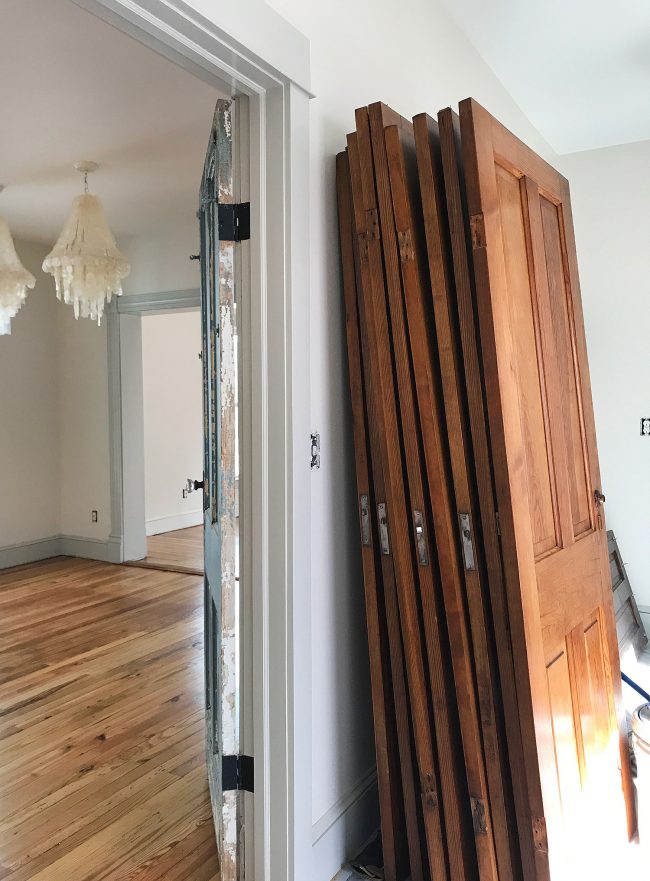 refinished pine doors with pine floors