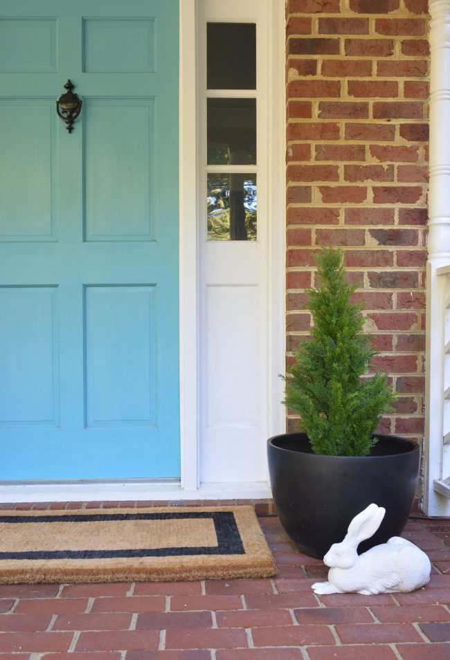 Front Porch Fake Plant In Black Planter