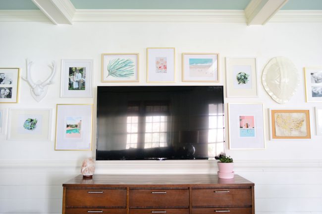 How To Make A Gallery Wall Around A Tv Young House Love