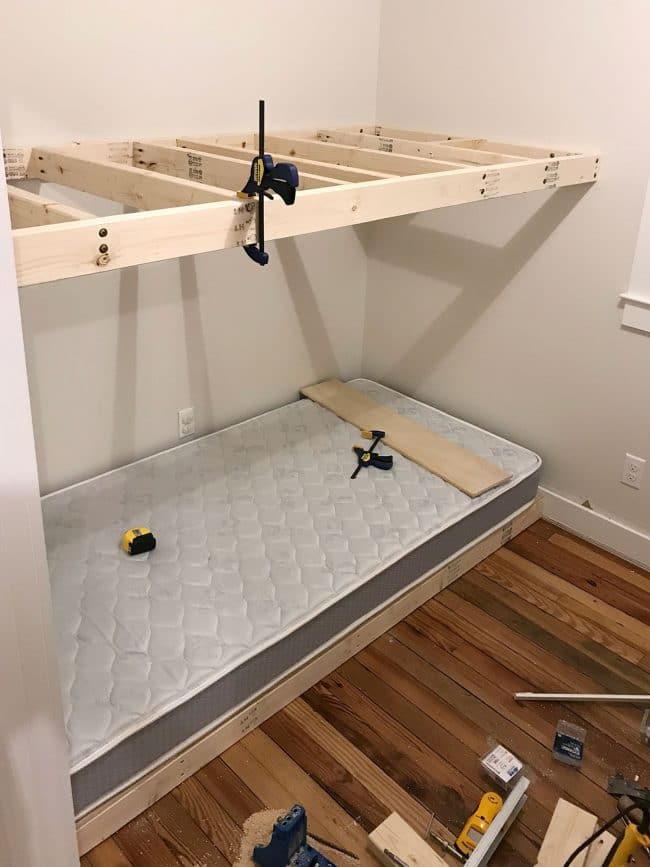 How To Make Diy Built In Bunk Beds, Built In Bunk Bed Dimensions