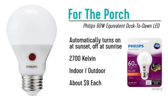 Our favorite dusk to dawn Philips LED light bulb