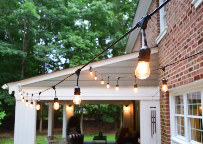 Our Pea Gravel Patio Garden Lights Your Other Backyard