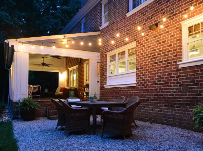 101 Should We Paint Our Brick House White Young Love Right Now We Just Have Them On A White Outdoor Extension Cord That Manually Plug Into An Our Covered Porch And They Re Hooked The House