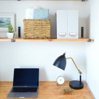 Building Shelves And A Floating Desk For An Office Nook