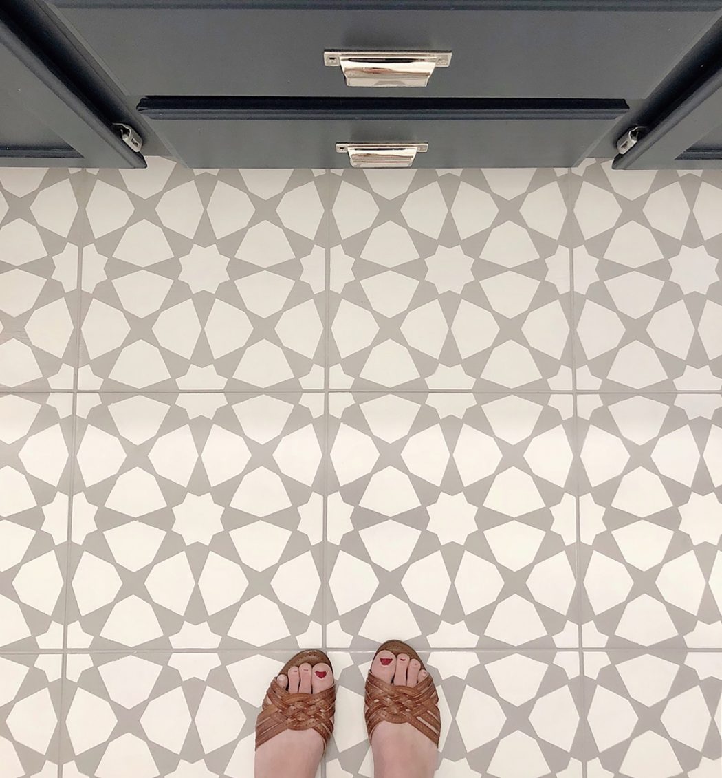 How To Paint A Bathroom Floor To Look Like Cement Tile For Under