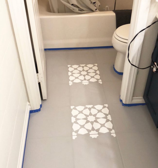 How To Paint A Bathroom Floor To Look Like Cement Tile For Under