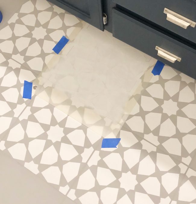 Diy Painted Stencil Bathroom Floor With Images Painting