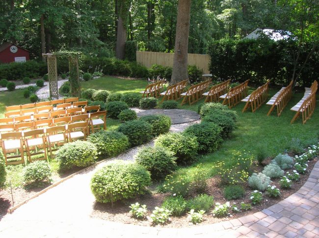 4000 dollar backyard wedding chairs set up