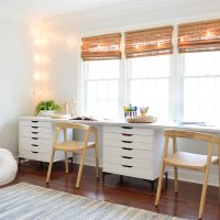 Art Room For Kids With Long Workspace Desk