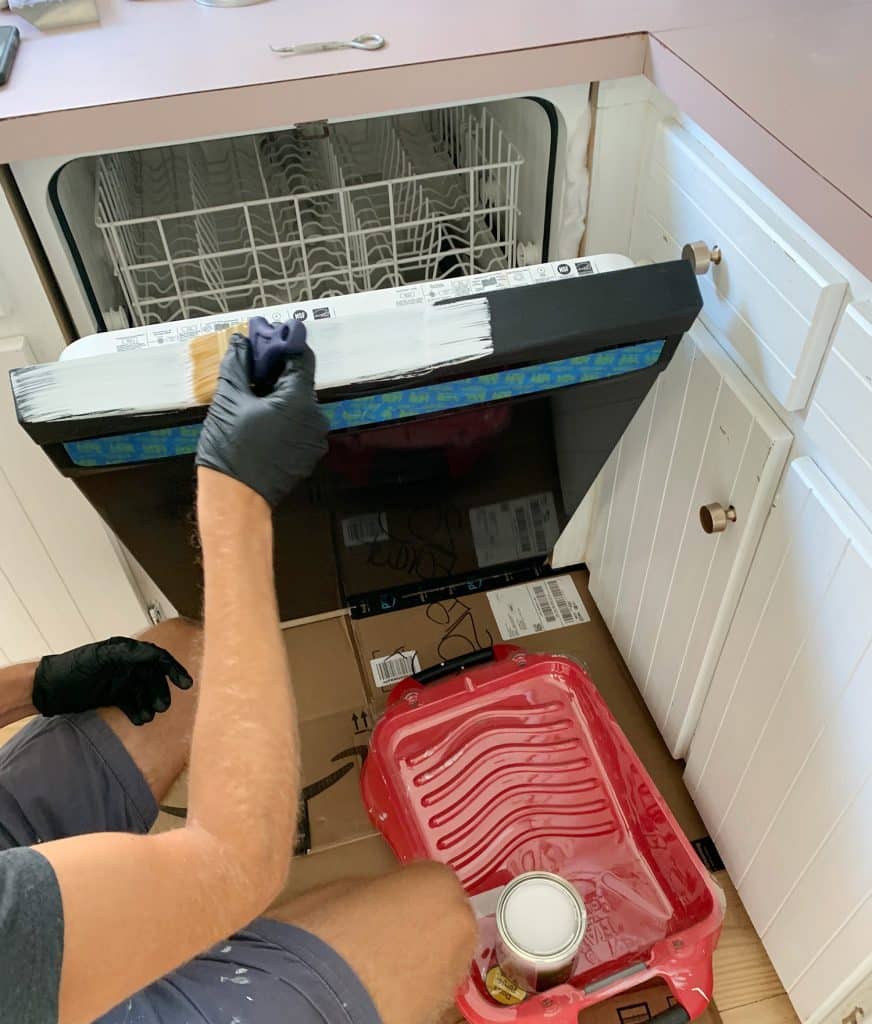 Painting Black Dishwasher With White Appliance Paint