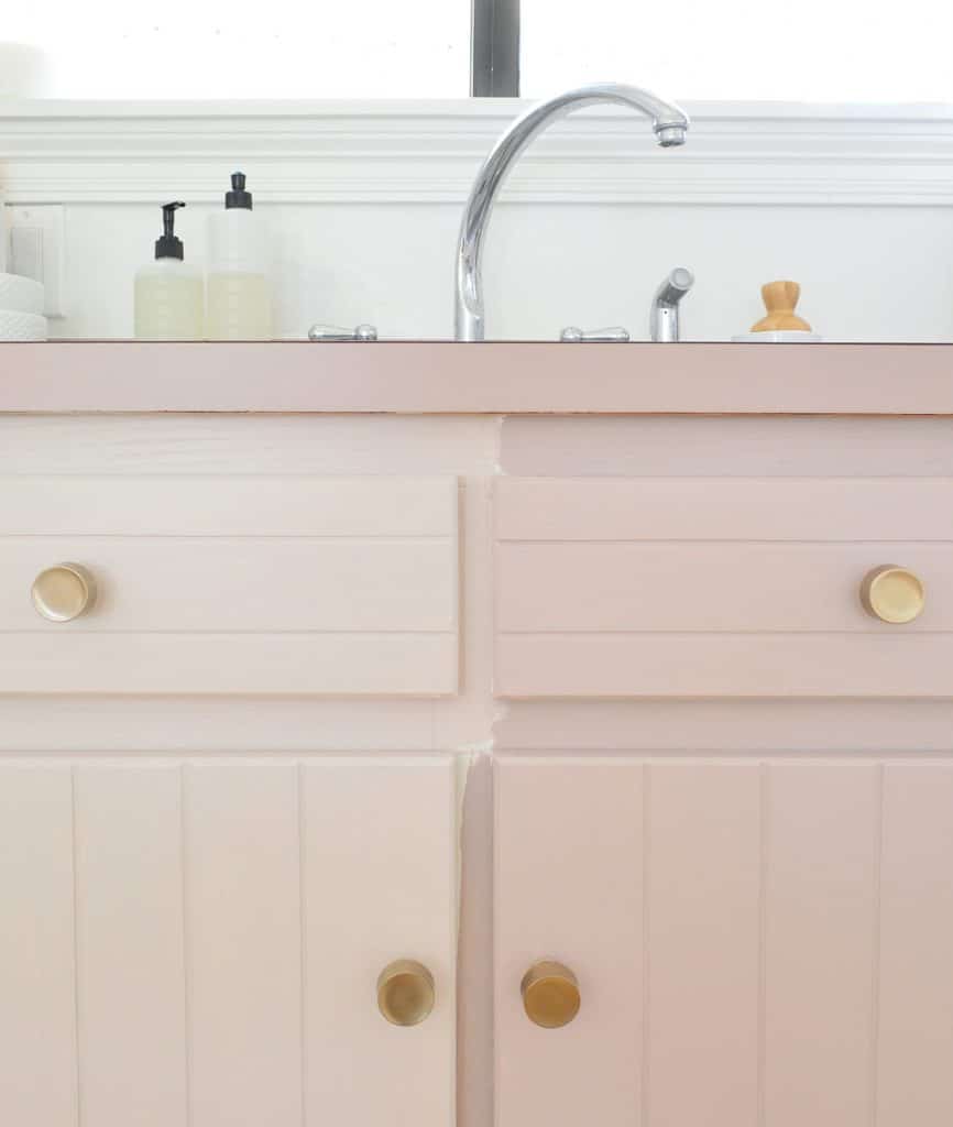 Testing Mauve Pink Paint Colors On White Cabinets