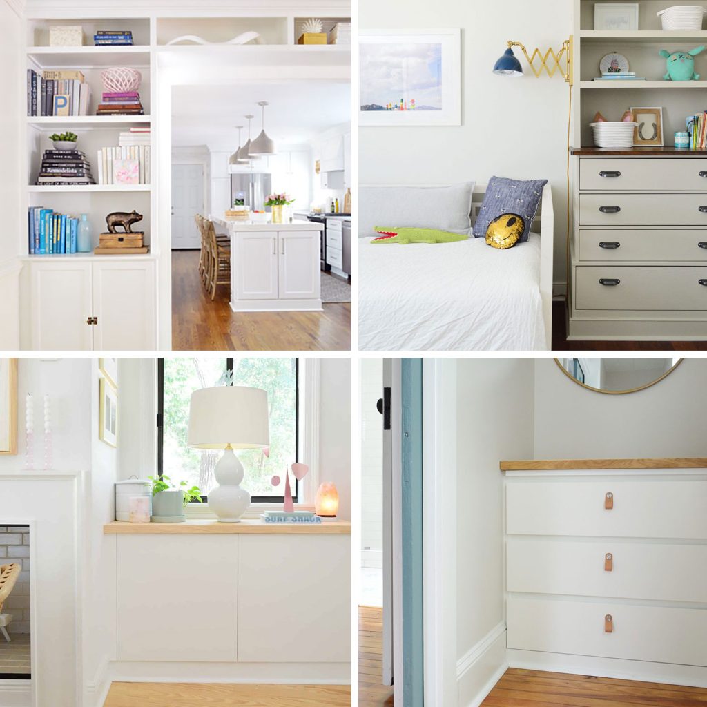 Four DIY Built-In Cabinet Projects Collage