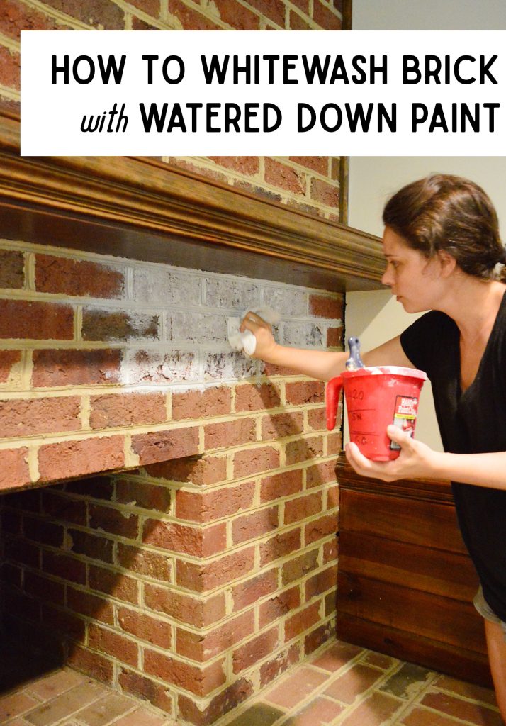 Whitewash A Brick Wall Or Fireplace, How To Clean Old Brick Fireplace