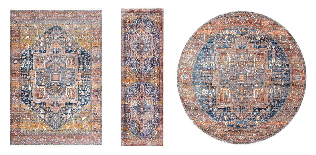 Magic NuLoom Medallion Rug Shown In Different Sizes | Rectangle | Runner | Round