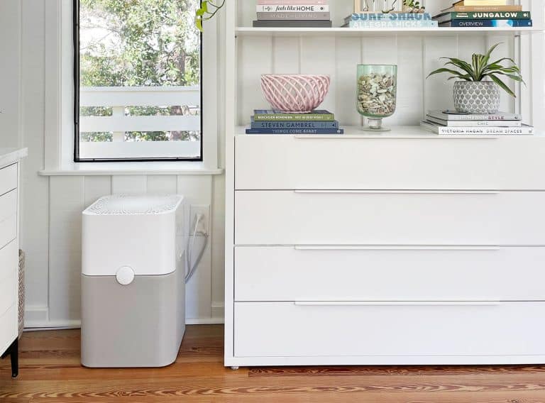 Blueair Air Purifier 211 Next To Open Bookcase In Upstairs Family Room