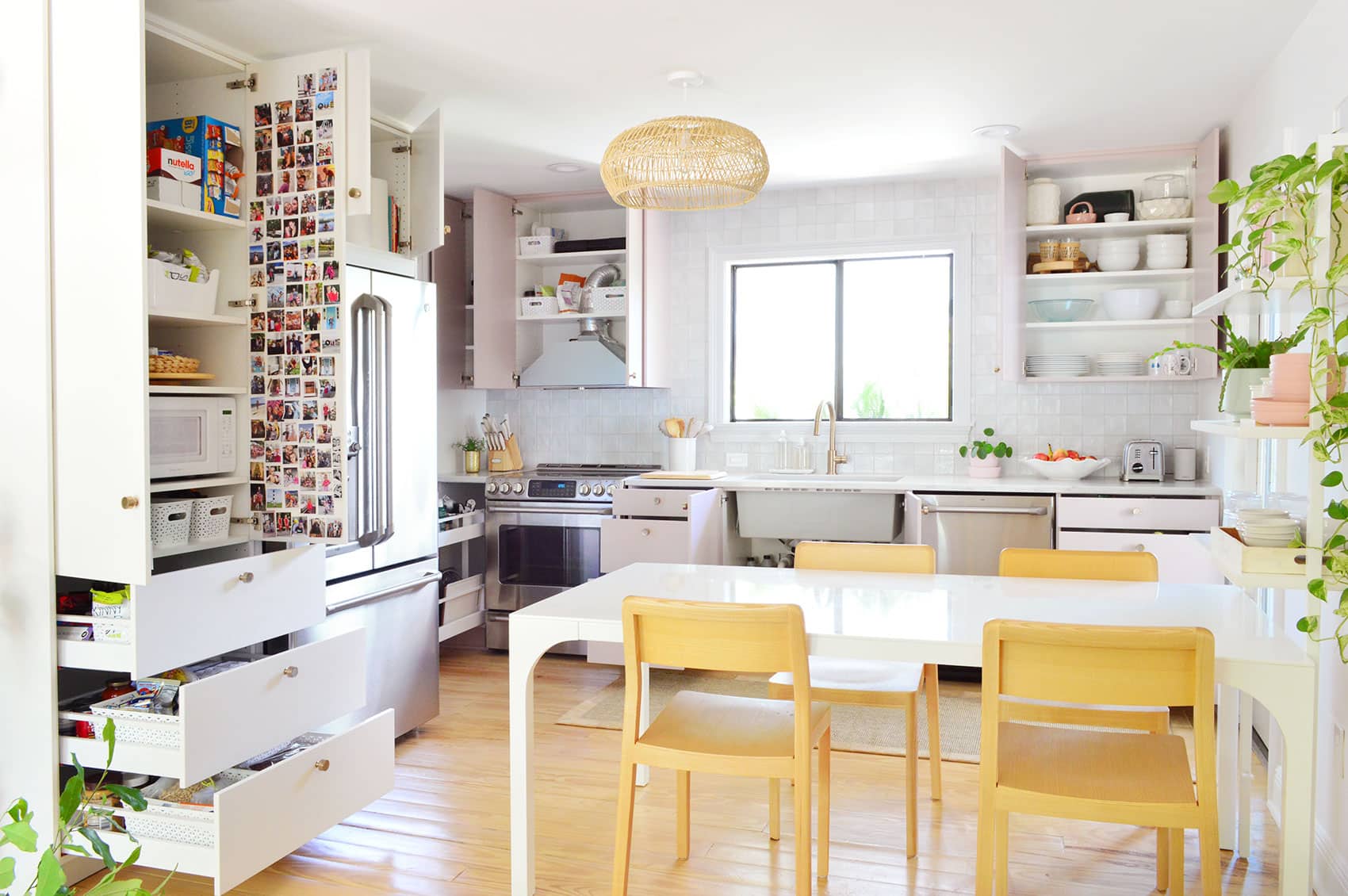 How I Use Cabinets as our Pantry + the New Pretty Organization!