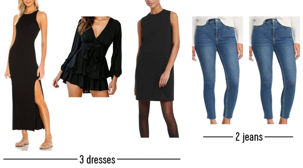 Fashion Mood Board of Dresses And Jeans