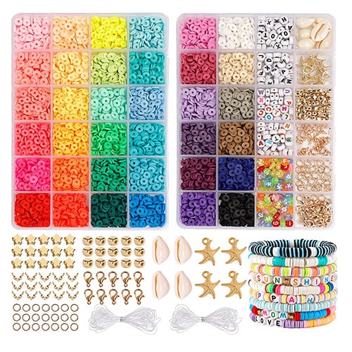 Colorful Bead Charm Bracelet Making Kit