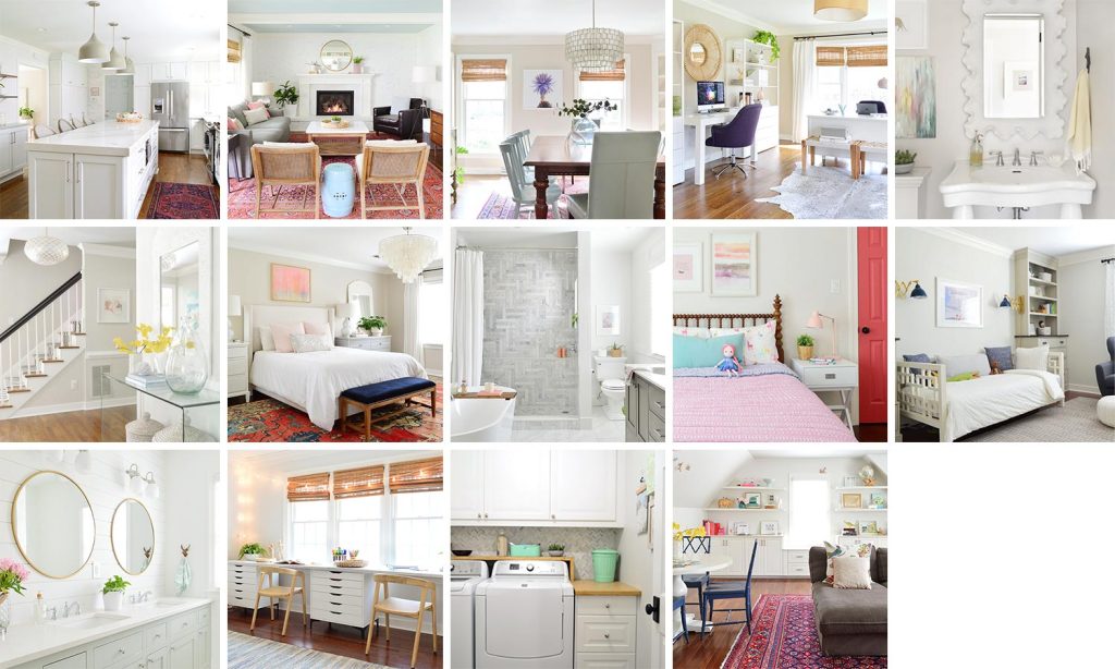 Collage Of Four Rooms In Previous Home In Richmond Virginia