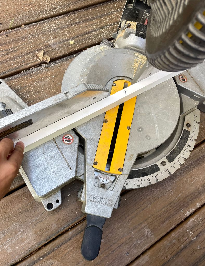 Cutting Trim At An Angle Using A Miter Saw