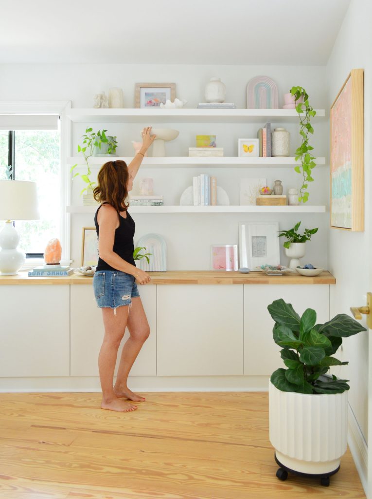 Two Sided Shelves Under Counter Storage Base Cabinet Home Office