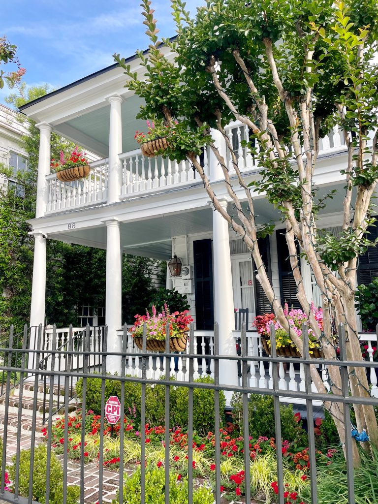 Historic Home With Window Boxes In Charleston South Carolina
